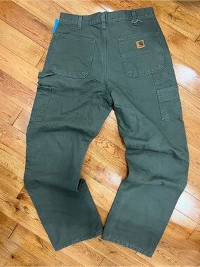 Men's Dark Green Carhartt heavyweight Carpenter Pants